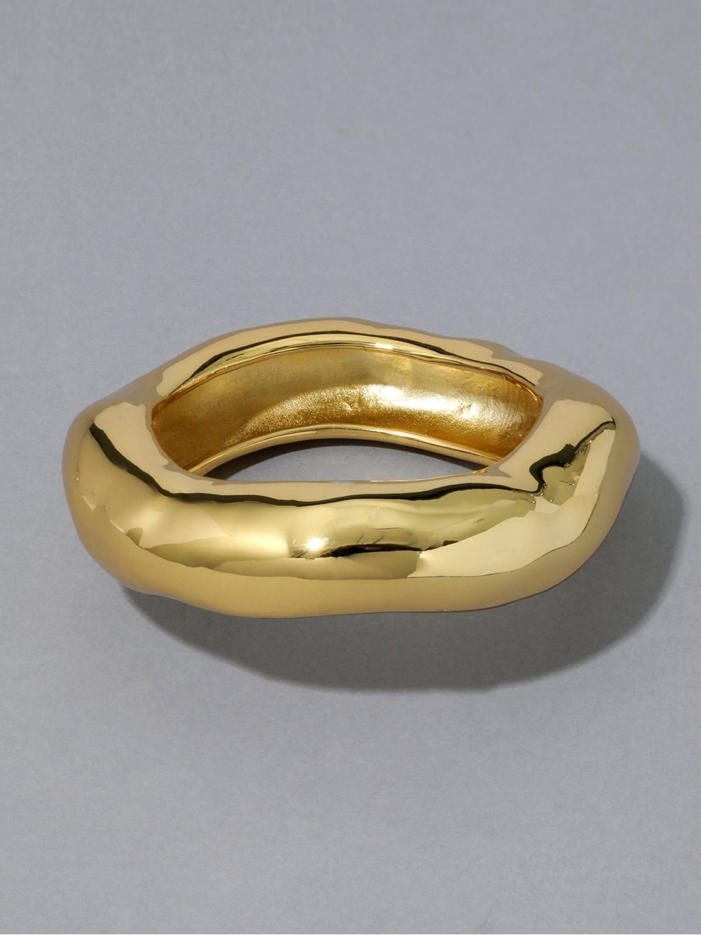 Alexis Bittar Large Molten Bangle in Gold